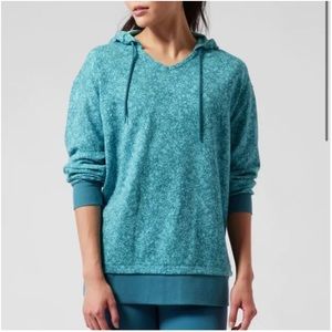 Athleta Sundown Alliance Active Pullover Oversized Sweatshirt Hoodie XXS Green